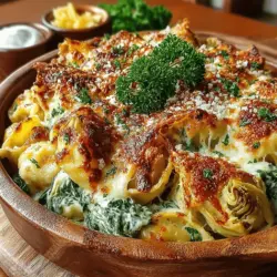 If you're in search of a comforting dish that brings together the creamy, cheesy goodness of a classic dip with the heartiness of pasta, look no further than Cheesy Spinach Artichoke Pasta Bake. This delectable meal is a harmonious blend of flavors and textures, making it a favorite among families and friends alike. Picture a bubbling bake filled with tender pasta, vibrant spinach, and artichoke hearts, all enveloped in a rich and creamy cheese sauce. The result is a dish that not only satisfies your taste buds but also serves as a nourishing option for any occasion.