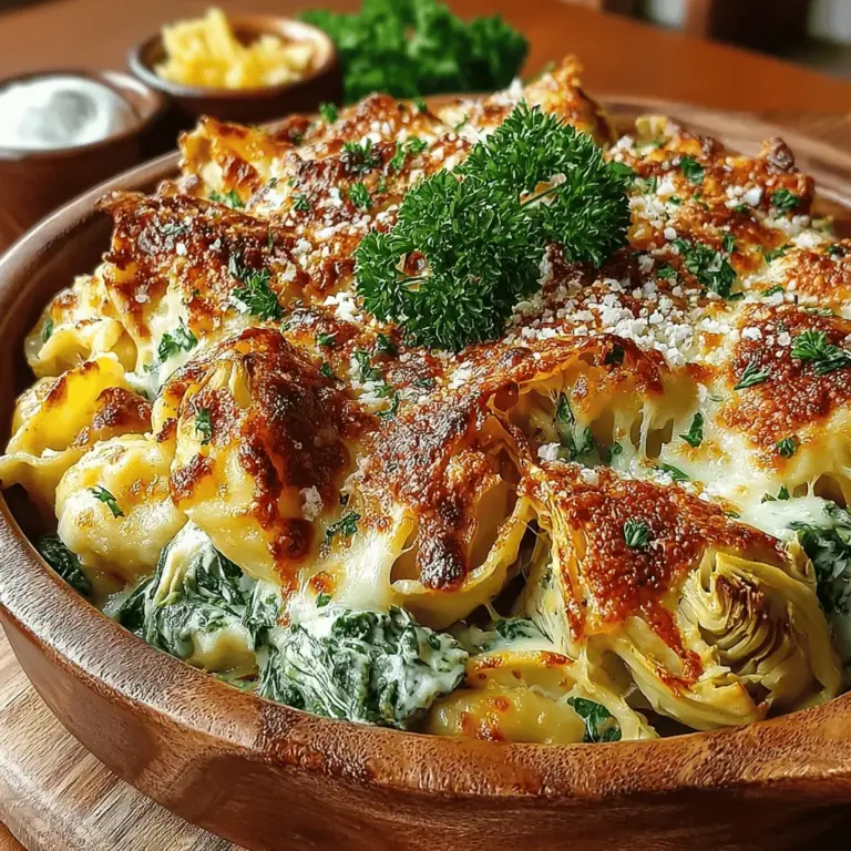 If you're in search of a comforting dish that brings together the creamy, cheesy goodness of a classic dip with the heartiness of pasta, look no further than Cheesy Spinach Artichoke Pasta Bake. This delectable meal is a harmonious blend of flavors and textures, making it a favorite among families and friends alike. Picture a bubbling bake filled with tender pasta, vibrant spinach, and artichoke hearts, all enveloped in a rich and creamy cheese sauce. The result is a dish that not only satisfies your taste buds but also serves as a nourishing option for any occasion.