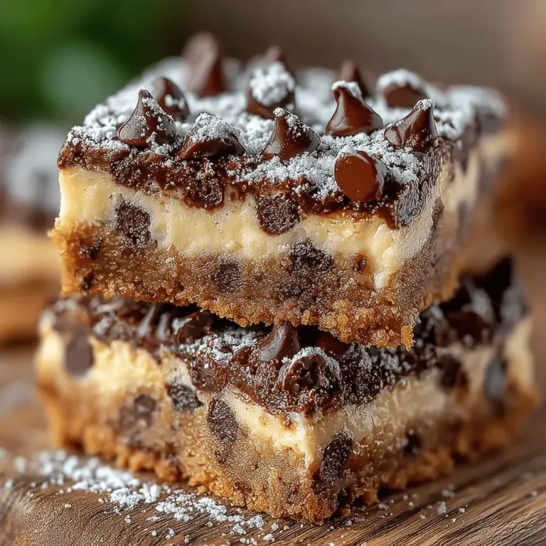In the realm of desserts, few things evoke as much joy and nostalgia as chocolate chip cookie dough. The creamy, sweet, and slightly chewy texture of this beloved treat has captured the hearts of many, making it a timeless favorite. However, traditional cookie dough recipes often come with the risk of consuming raw flour and eggs, which can be unsafe. Fortunately, the solution lies in the deliciously decadent no-bake chocolate chip cookie dough bars. This delightful dessert allows you to indulge in the rich flavors of cookie dough without the worry of foodborne illness. This article will guide you through this simple yet scrumptious recipe, ensuring that your dessert experience is both safe and enjoyable.