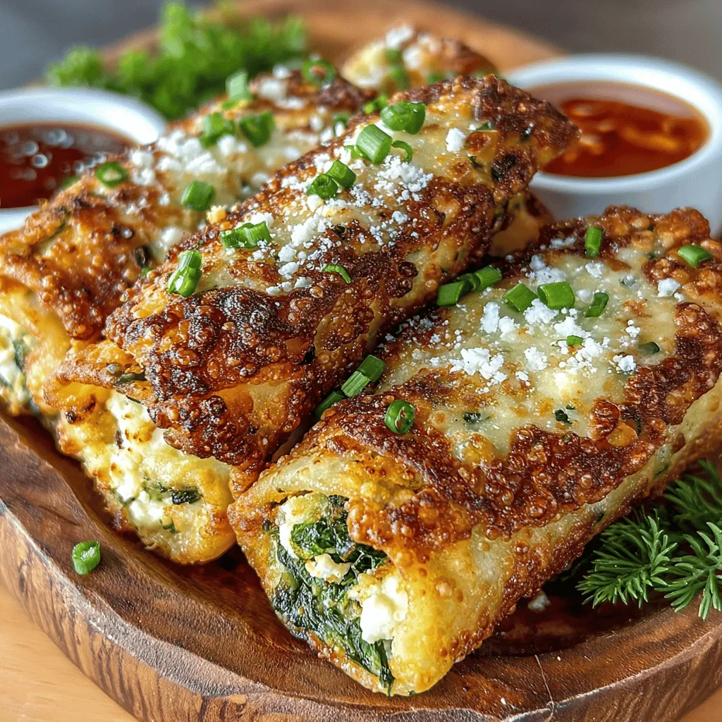 To create the perfect Crunchy Spinach Feta Egg Rolls in your air fryer, follow these detailed cooking instructions for best results.