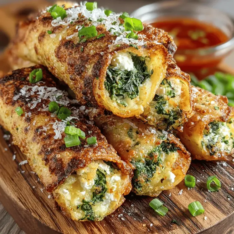 To create the perfect Crunchy Spinach Feta Egg Rolls in your air fryer, follow these detailed cooking instructions for best results.