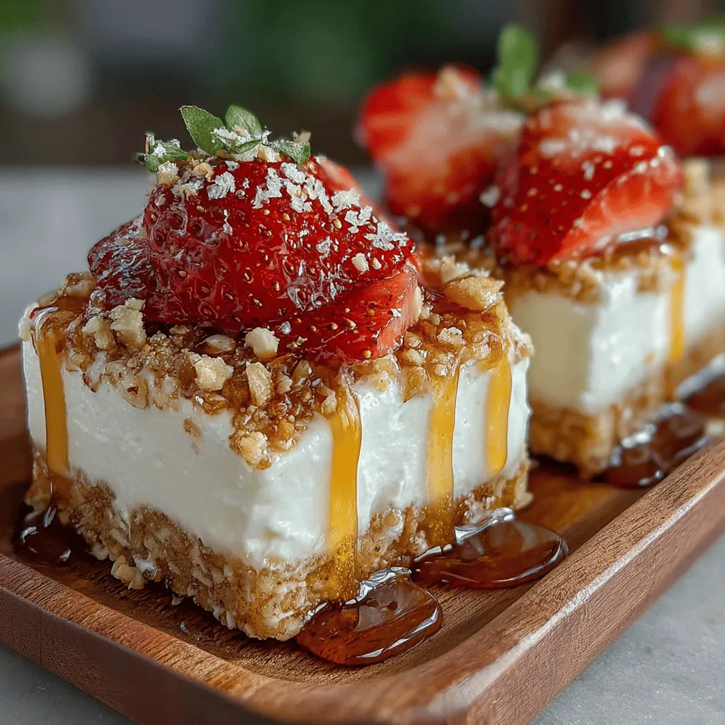 Indulging in a sweet, healthy snack doesn't have to be a guilty pleasure. The Berry Bliss No-Bake Strawberry Yogurt Crunch Bars are the perfect solution for those craving something delicious yet nutritious. These bars are a delightful blend of rolled oats, creamy Greek yogurt, and fresh strawberries, making them an ideal treat for any time of the day. Not only are they easy to prepare, but they are also packed with wholesome ingredients that will fuel your body and satisfy your sweet tooth.