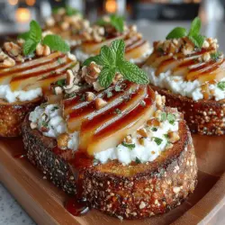 Sweet Orchard Delight: Pear & Honey Ricotta Toast