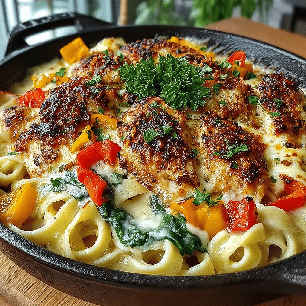 In the realm of comforting, home-cooked meals, few dishes can rival the warmth and satisfaction of a Cheesy Savory Chicken Fettuccine Bake. This delightful recipe marries the rich, creamy textures of a traditional pasta bake with the heartiness of tender chicken and vibrant vegetables. With a golden, bubbling cheese topping that promises to melt in your mouth, this dish is perfect for a family dinner or a cozy gathering with friends.
