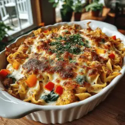 Cheesy Savory Chicken Fettuccine Bake: A Comforting Culinary Delight