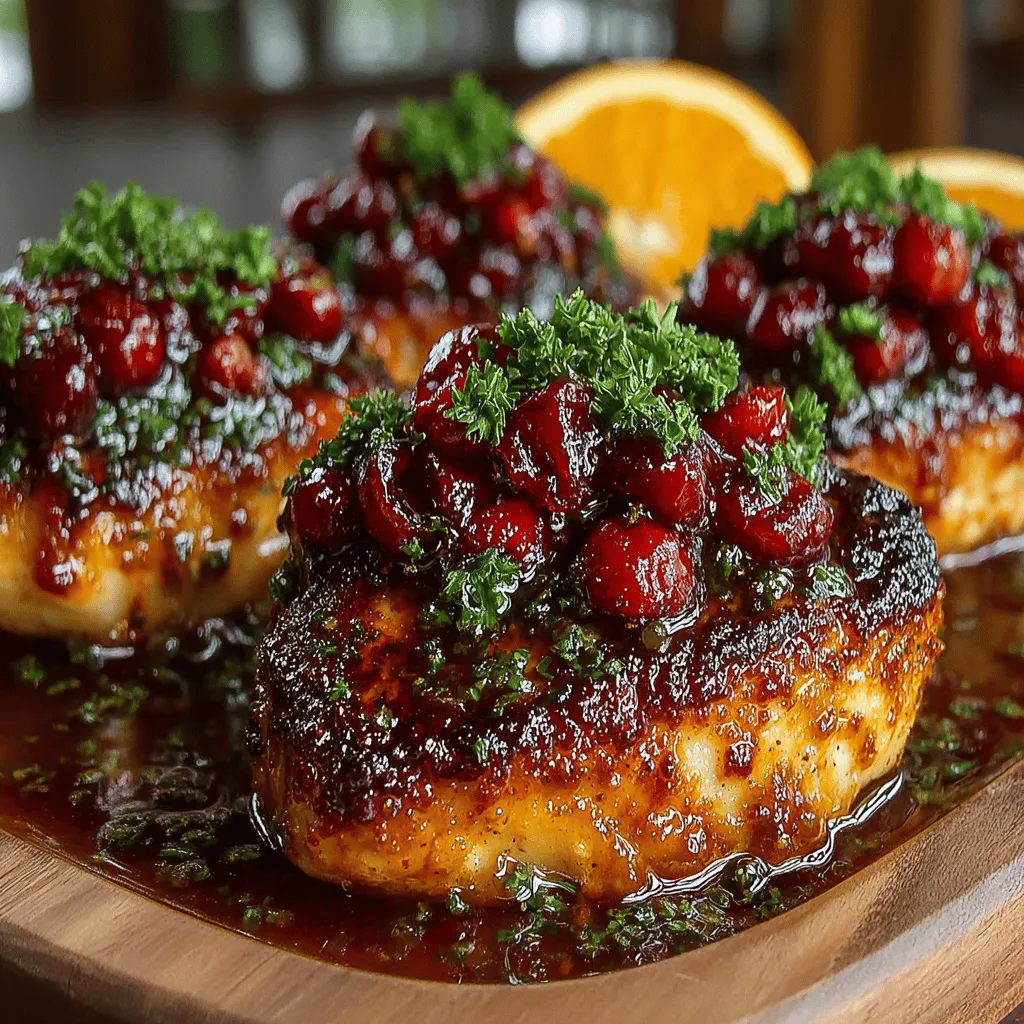 Cranberry Orange Glazed Chicken is a delightful dish that combines the savory richness of chicken with the vibrant, tangy sweetness of cranberry and orange. This recipe not only tantalizes your taste buds but also serves as a stunning centerpiece for family dinners or special occasions. Imagine succulent chicken breasts drizzled with a glossy, aromatic glaze that perfectly balances sweet and sour flavors, creating a dish that is both impressive and comforting.