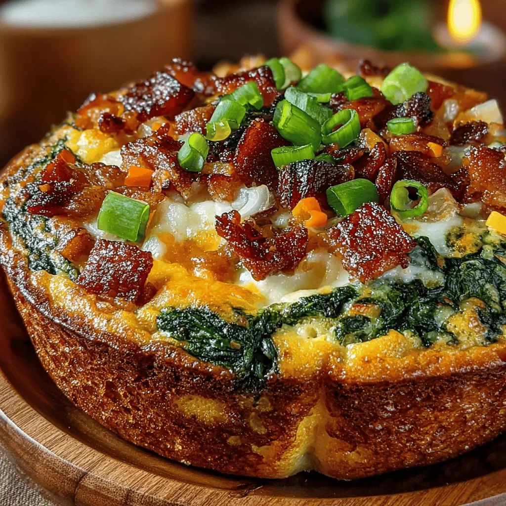 When it comes to breakfast and brunch favorites, few dishes rival the popularity of egg bakes. These versatile casseroles are beloved for their ability to combine a variety of ingredients into a single, comforting dish, making them perfect for feeding a crowd or enjoying as a leisurely weekend meal. The Savory Bacon & Spinach Egg Bake stands out among its peers, offering a delightful combination of flavors that are both satisfying and nourishing. This dish marries the smoky, savory goodness of crispy bacon with the fresh, earthy taste of spinach, all enveloped in a fluffy egg custard. Not only is it easy to prepare, but it also makes for a visually appealing centerpiece on any breakfast table.