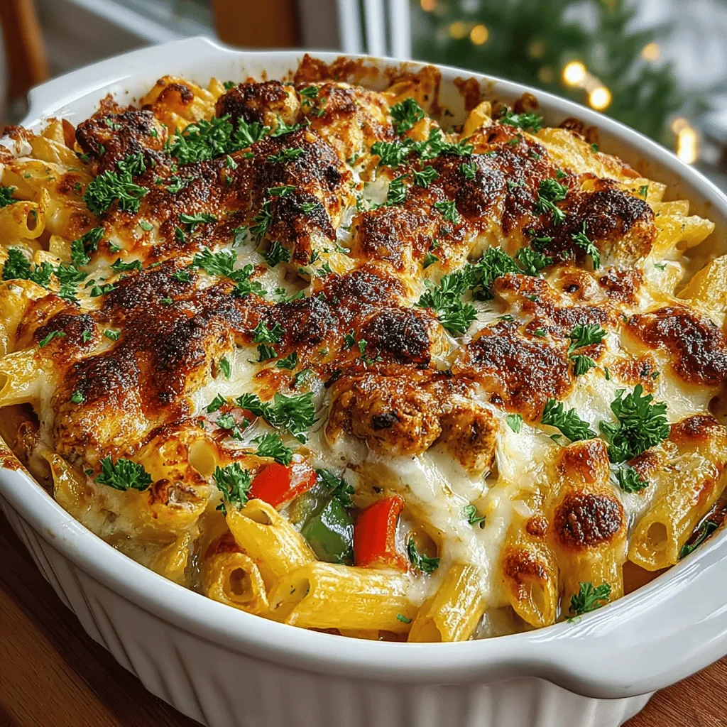 Creamy Cajun Chicken Pasta Bake is a delightful dish that marries the bold flavors of Cajun cuisine with the comforting qualities of a pasta bake. This meal is not only hearty and satisfying but also incredibly rich in flavor, making it a perfect choice for family dinners or gatherings. Cajun cuisine, originating from Louisiana, is known for its vibrant spices, fresh ingredients, and rustic cooking methods. The essence of Cajun cooking shines through in this recipe, where the creamy sauce, aromatic spices, and cheesy goodness come together to create a dish that is sure to please.