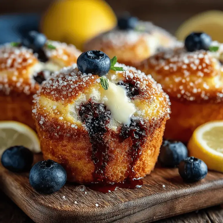 Imagine stepping into a sun-drenched kitchen, where the zesty aroma of freshly grated lemon mingles with the sweet scent of ripe blueberries. This is the enchanting experience that awaits you with our Zesty Lemon Blueberry Bliss Muffins, a delightful fusion of tangy and sweet that is sure to brighten your day. These muffins aren’t just a treat for the taste buds; they offer a burst of freshness and a light, fluffy texture that makes them irresistible.
