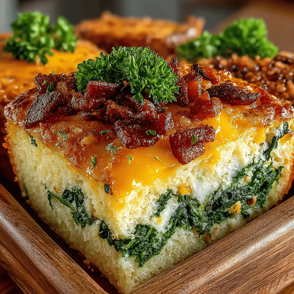 The Savory Bacon & Spinach Egg Bake is not just a meal; it’s an experience that brings together rich flavors and nutritious ingredients. This hearty dish is perfect for breakfast, brunch, or even a light dinner, making it a versatile choice for any time of the day. With its delectable combination of crispy bacon, fresh spinach, and creamy eggs, it caters to both the subtle palate and those craving something more robust. Whether you’re a novice cook just getting started in the kitchen or a seasoned chef looking for an easy yet impressive recipe, this egg bake is sure to be a crowd-pleaser. Its simple preparation process and wholesome ingredients make it an ideal option for family gatherings, ensuring everyone leaves the table satisfied and nourished.