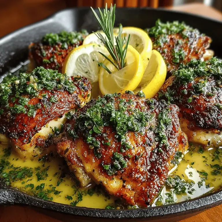 Garlic Butter Chicken Thighs combine the succulent richness of chicken thighs with the aromatic depth of garlic and the luxurious texture of butter. The dish is not only easy to prepare but also rewards you with a tantalizing meal that captures the essence of comfort food. The garlic-infused butter bathes the chicken in flavor, creating a dish that is both satisfying and heartwarming. Whether you’re cooking for a busy weeknight or planning a special dinner, this recipe is sure to become a go-to favorite in your culinary repertoire.