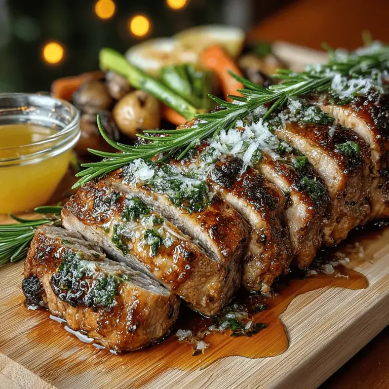 When preparing your pork tenderloin, a sharp knife is crucial for slitting the meat effectively. A dull knife can tear the meat fibers, leading to a less appealing texture and uneven cooking. By using a sharp knife, you can create clean, even slits along the tenderloin, allowing for better marinating and seasoning absorption. This technique enhances the flavor profile of your dish, ensuring that every bite is packed with the delicious garlic and herb blend you've chosen.