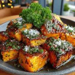 Honey Butter Roasted Sweet Potatoes are a delightful culinary creation that marries the natural sweetness of sweet potatoes with the rich, buttery flavor of honey-infused butter. This dish is not only a feast for the senses but also a versatile addition to your culinary repertoire, suitable for various occasions—from casual weeknight dinners to festive holiday gatherings. The combination of roasted sweet potatoes, which are caramelized to perfection, with the luscious honey butter creates a harmonious blend of flavors and textures that is sure to please any palate.
