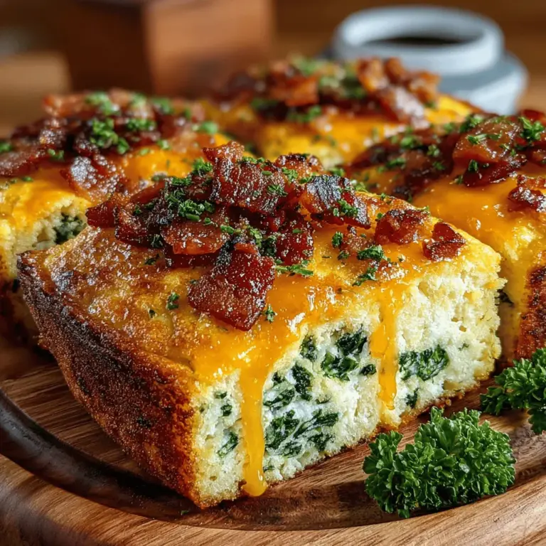 Are you searching for a breakfast or brunch recipe that is not only delicious but also packs a nutritional punch? Look no further than the Savory Bacon & Spinach Egg Bake. This dish is a perfect blend of flavors and textures, showcasing the richness of eggs harmonized with the crispiness of bacon and the earthiness of spinach. It’s a hearty meal that can easily impress guests at a brunch gathering or serve as a fulfilling start to your day.