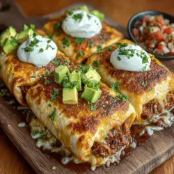 If you're looking to indulge in a dish that perfectly marries convenience and rich, vibrant flavors, then Crispy Baked Chicken Chimichangas are sure to satisfy your cravings. This mouthwatering treat brings together the essence of traditional Mexican cuisine with the ease of a baked cooking method, making it ideal for both busy weeknights and festive gatherings. Imagine biting into a crispy wrapper that encases tender, shredded chicken, creamy refried beans, and a melty blend of cheeses, all seasoned to perfection. It's a culinary experience that promises delight in every bite.