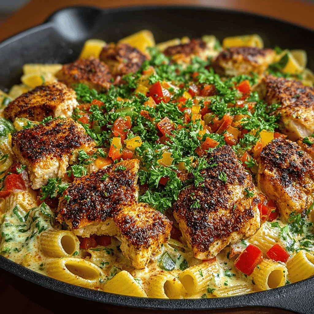 To ensure that your chicken is flavorful and tender, seasoning is key. Start with a simple rub of Cajun seasoning, salt, and pepper. This combination will infuse the chicken with a delightful flavor that complements the creamy pasta.