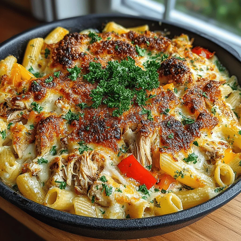 If you're looking for a dish that embodies comfort and flavor, look no further than the Creamy Cajun Chicken Pasta Bake. This recipe is a delightful fusion of creamy textures and bold Cajun spices, making it a hit for family gatherings and quick weeknight dinners. The use of rotisserie chicken not only saves time but also adds a depth of flavor that elevates the entire dish. Perfectly baked pasta, combined with a rich sauce, is sure to satisfy even the pickiest eaters at your table.
