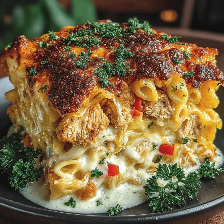 If you're looking for a dish that embodies comfort and flavor, look no further than the Creamy Cajun Chicken Pasta Bake. This recipe is a delightful fusion of creamy textures and bold Cajun spices, making it a hit for family gatherings and quick weeknight dinners. The use of rotisserie chicken not only saves time but also adds a depth of flavor that elevates the entire dish. Perfectly baked pasta, combined with a rich sauce, is sure to satisfy even the pickiest eaters at your table.