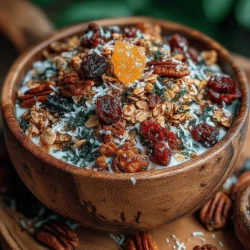 - 3 cups rolled oats - 1 cup pecans, chopped - 1 cup unsweetened shredded coconut - 1/2 cup sunflower seeds - 1 teaspoon ground cinnamon - 1/2 cup pure maple syrup - 1/4 cup coconut oil, melted - 1 cup optional dried fruits (such as cranberries or raisins)